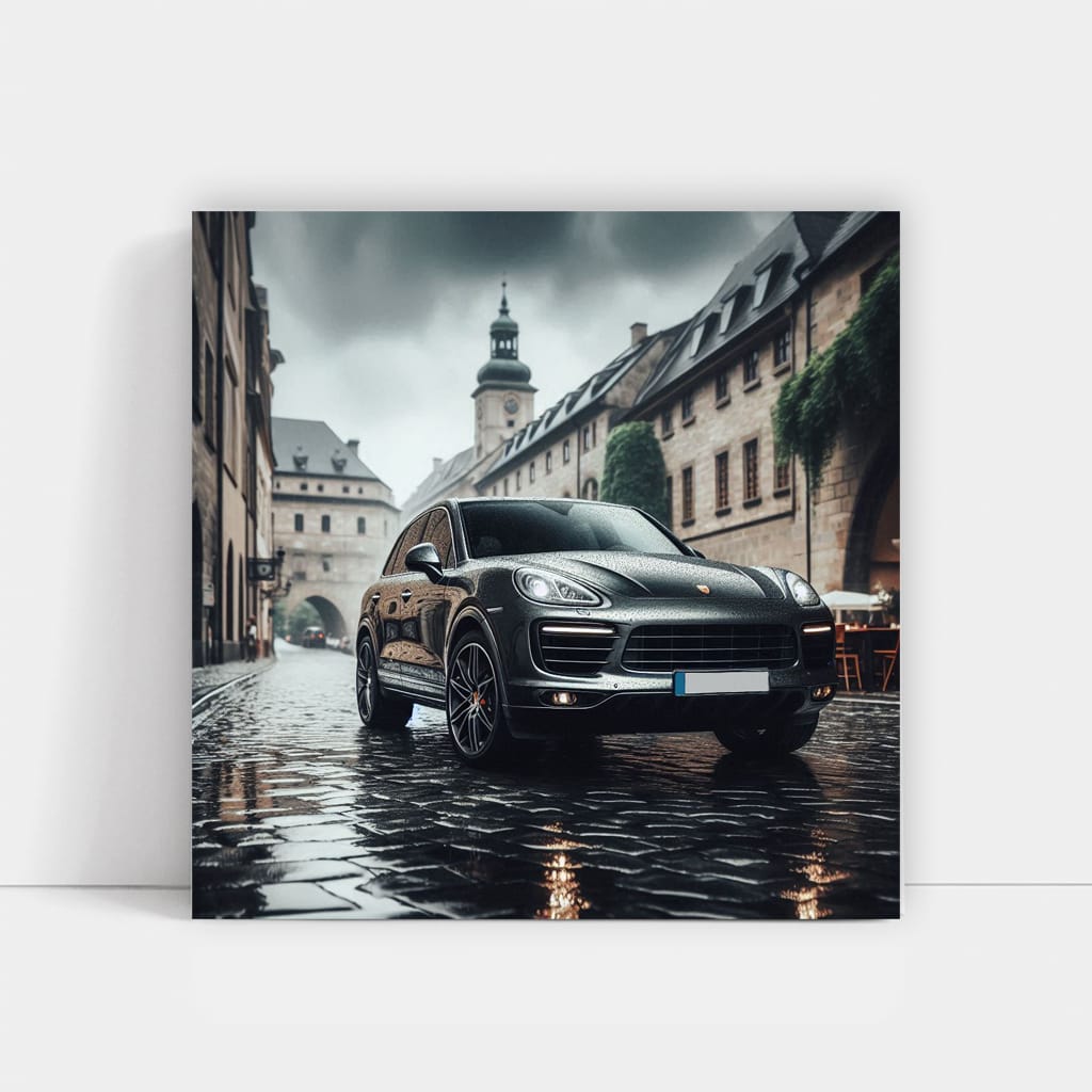 Porsche Cayenne Overcast Weath Wall Art