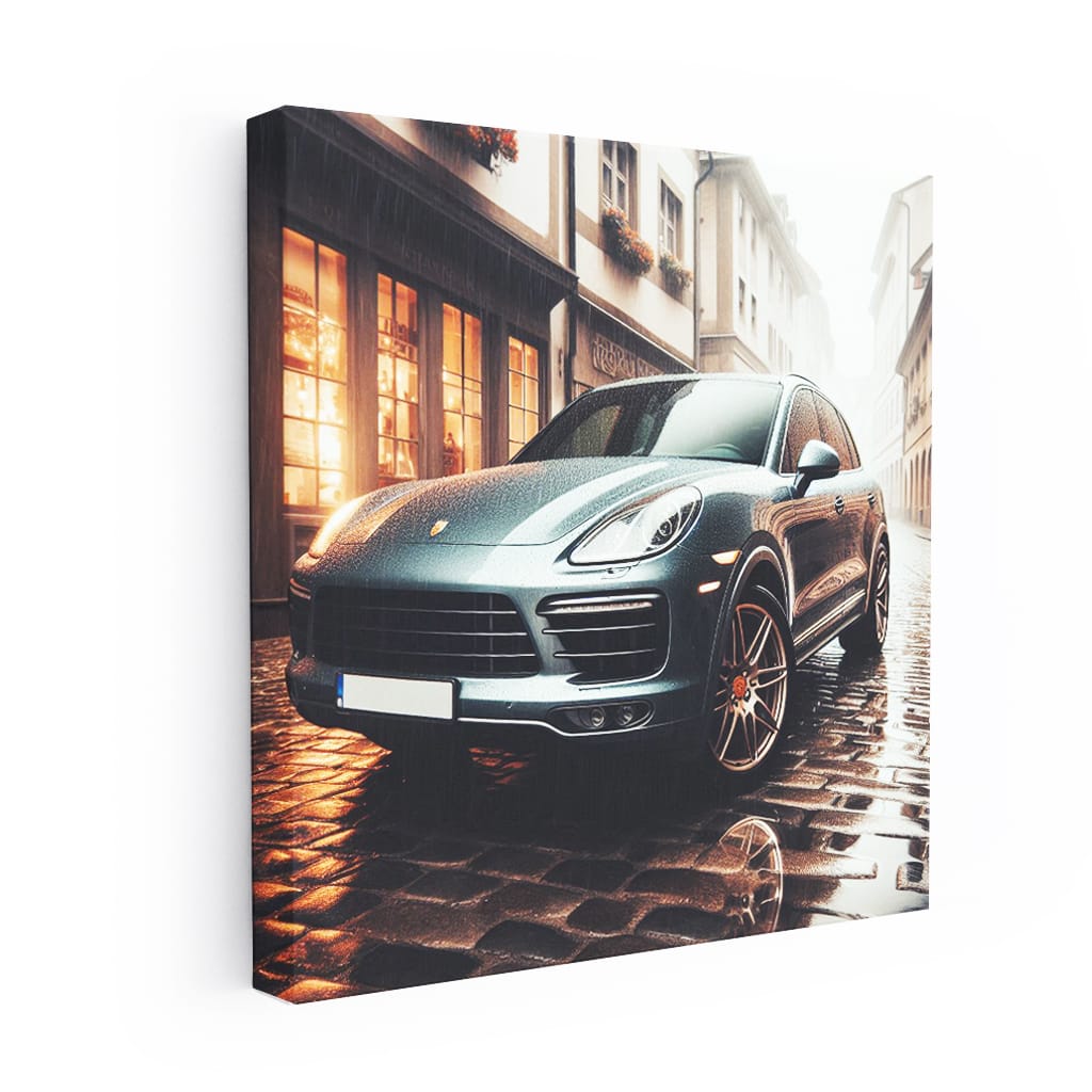 Porsche Cayenne Overcast Weather Wall Art