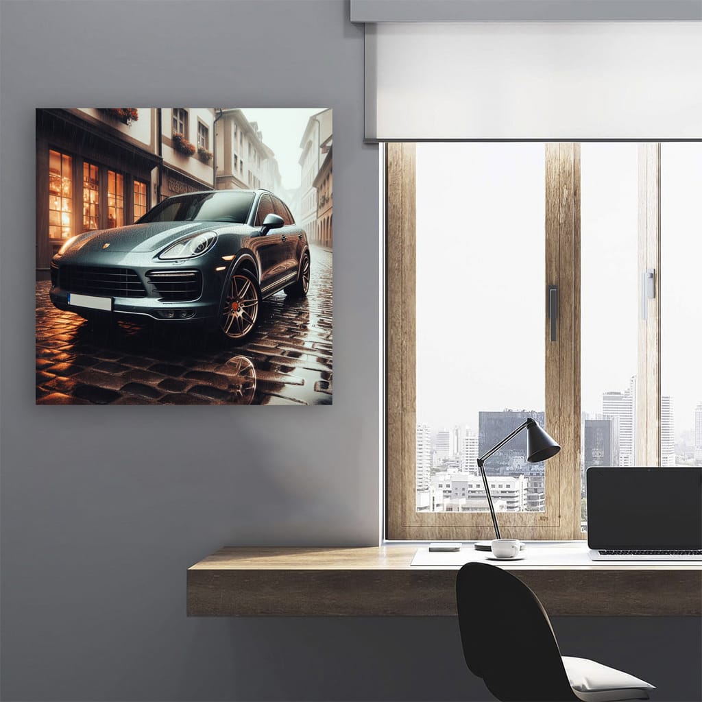 Porsche Cayenne Overcast Weather Wall Art