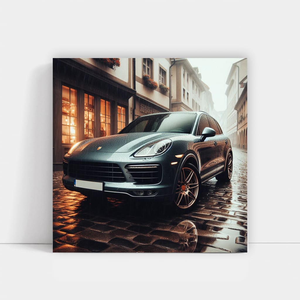 Porsche Cayenne Overcast Weather Wall Art