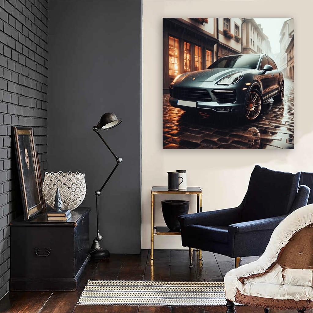 Porsche Cayenne Overcast Weather Wall Art