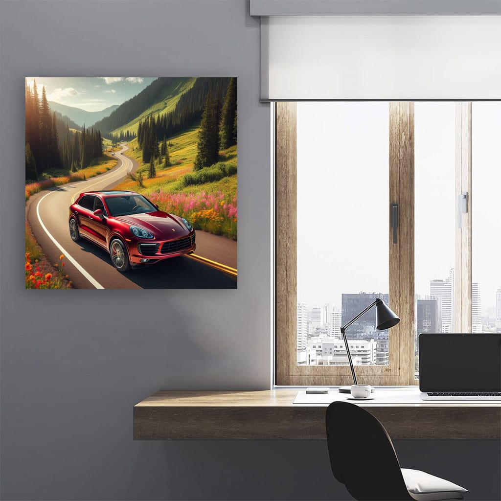 Porsche Cayenne Road Wall Art