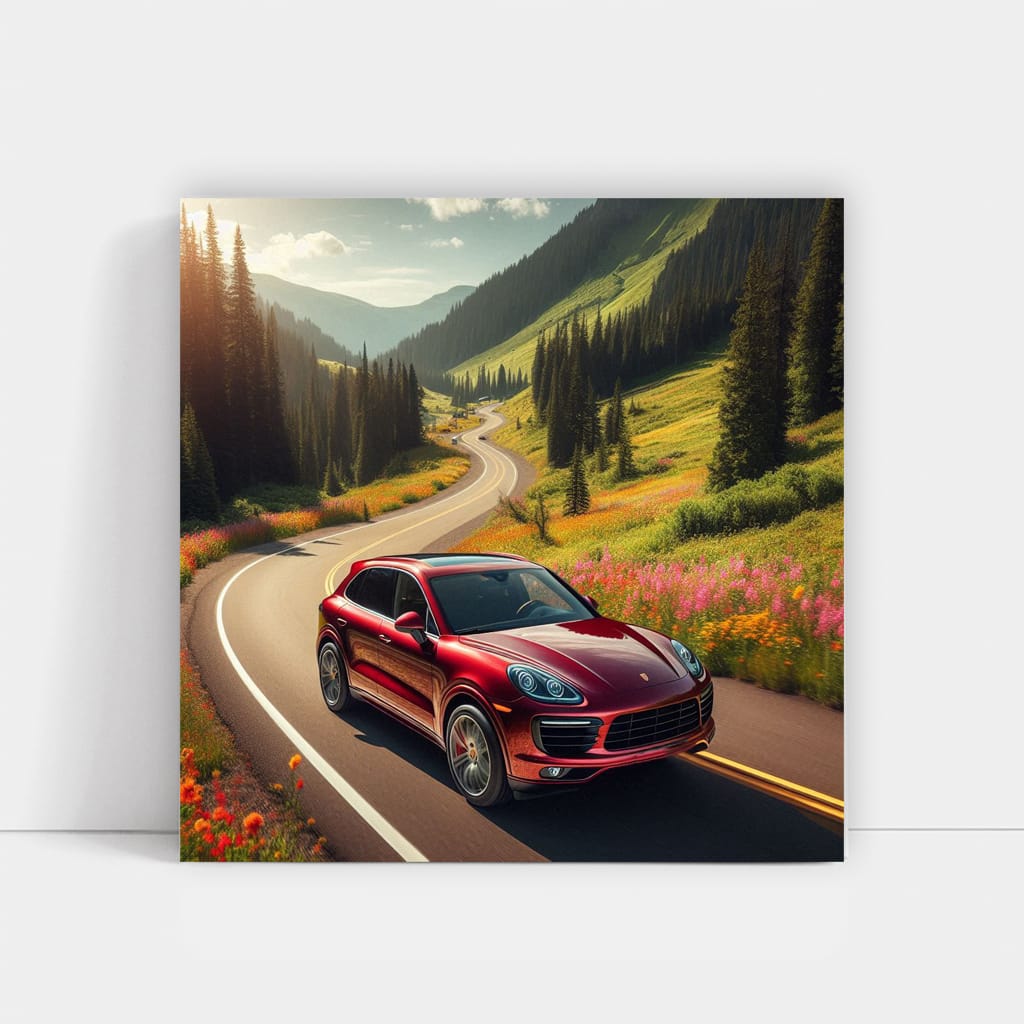 Porsche Cayenne Road Wall Art