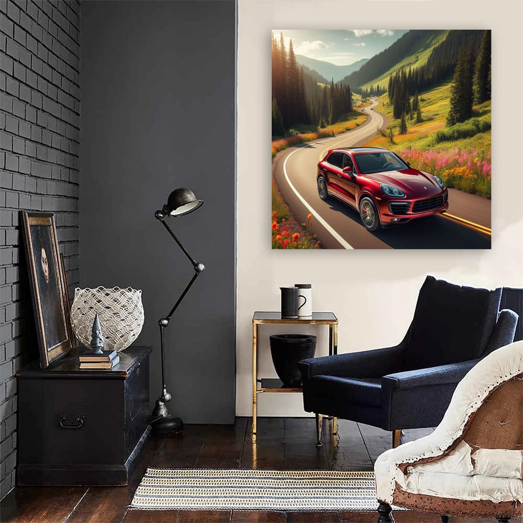 Porsche Cayenne Road Wall Art