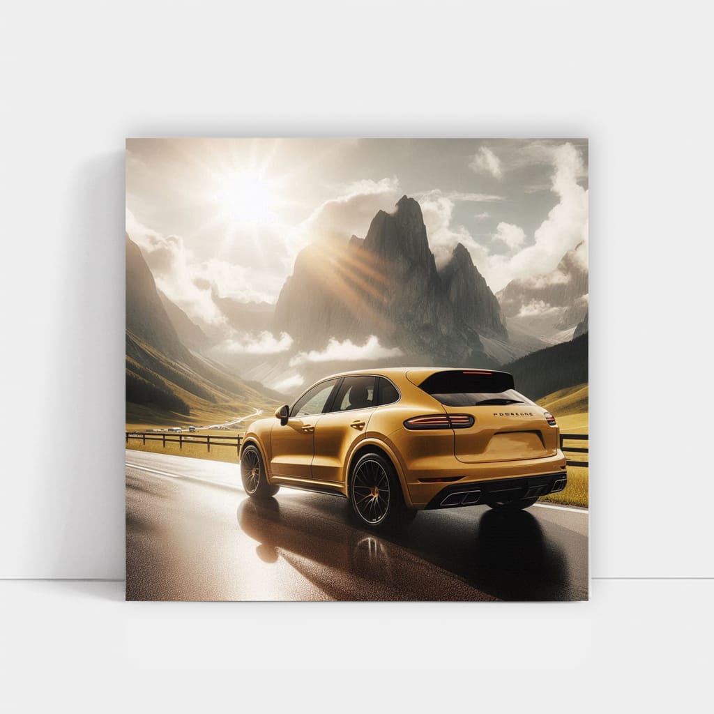 Porsche Cayenne in Sunshine - Bold Elegance on Road