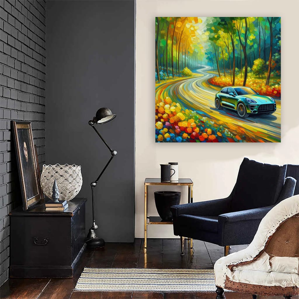 Porsche Macan Impressionism Wall Art