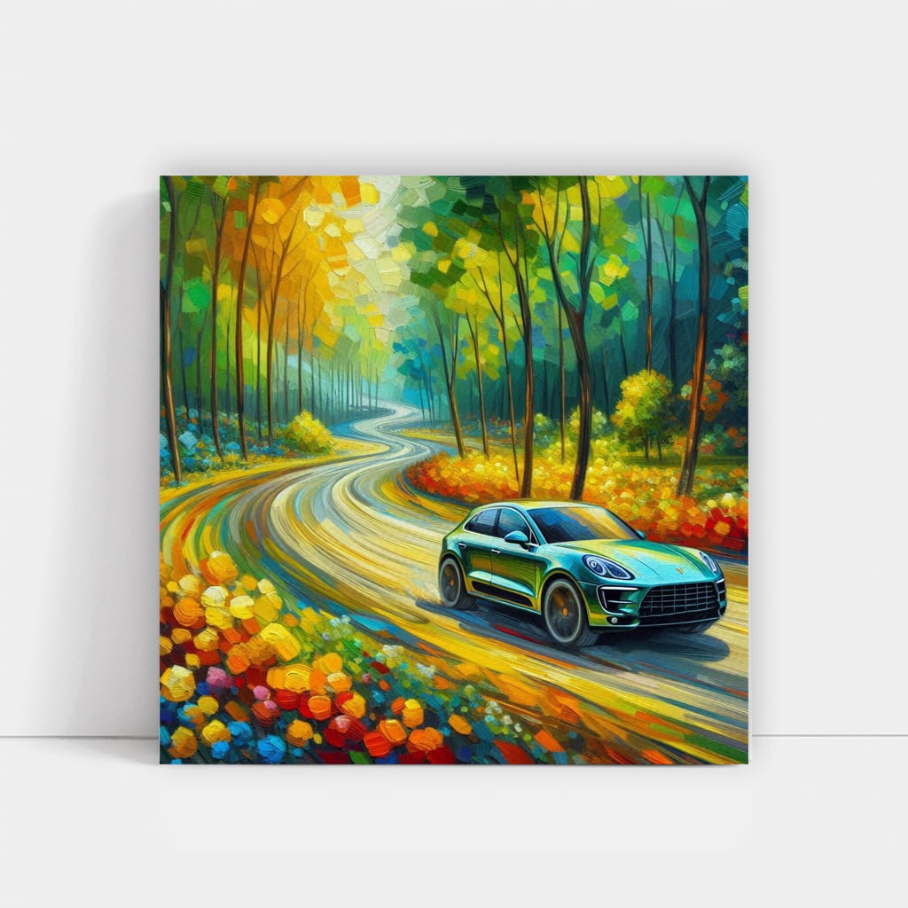 Porsche Macan Impressionism Wall Art