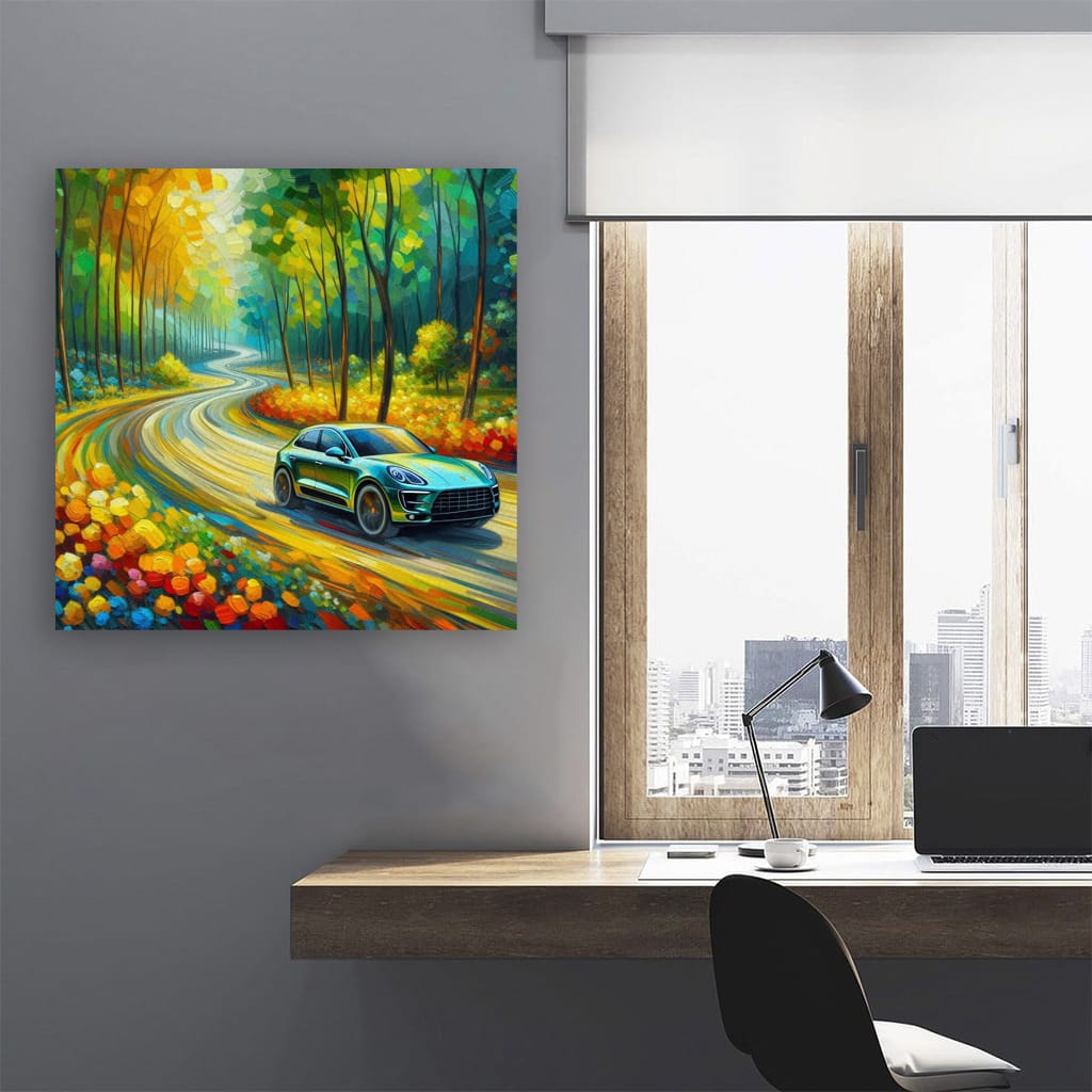 Porsche Macan Impressionism Wall Art