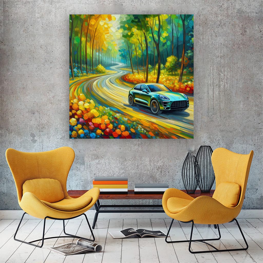 Porsche Macan Impressionism Wall Art