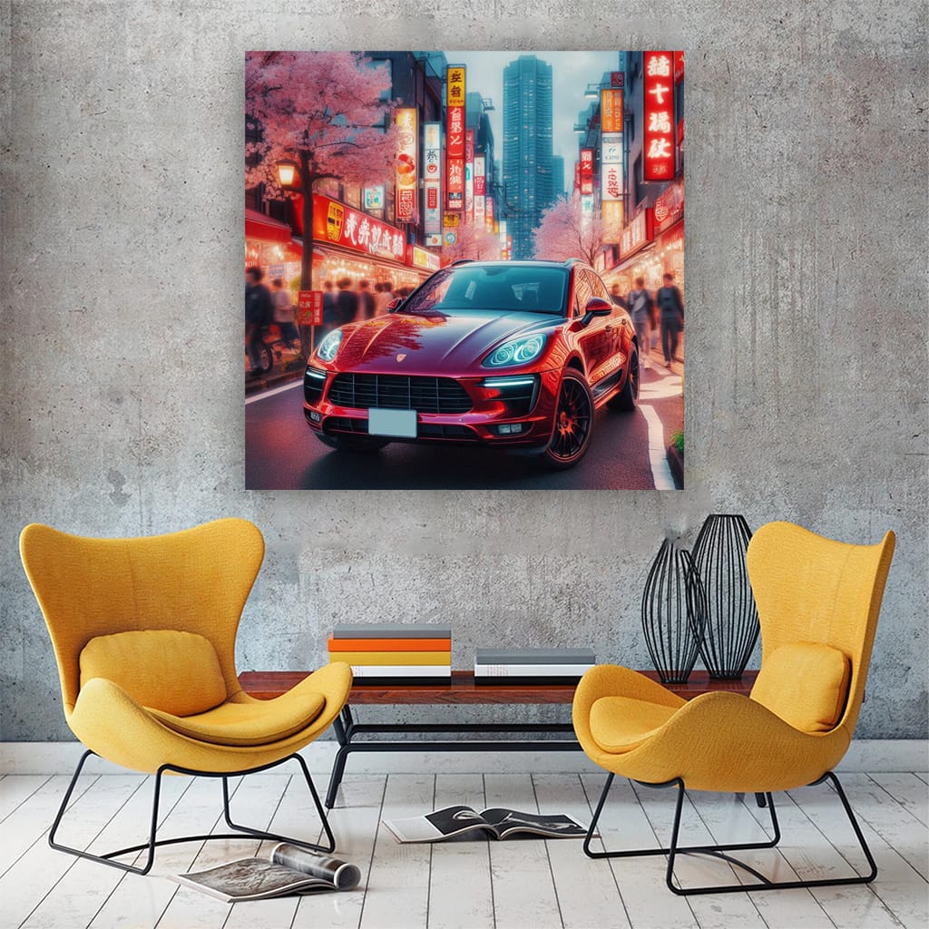 Porsche Macan Tokyo Japan Wall Art