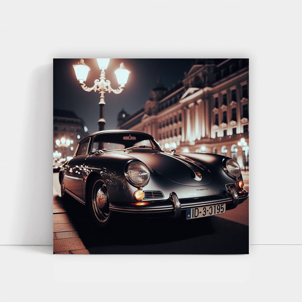 Porsche Old Night Wall Art