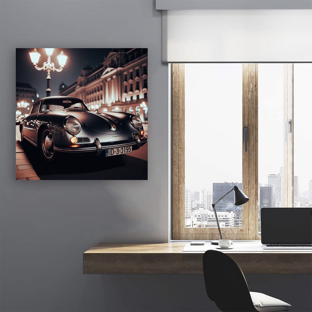 Porsche Old Night Wall Art