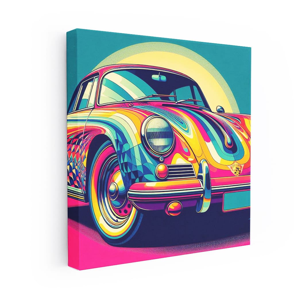 Porsche Old Retro Absctra Wall Art