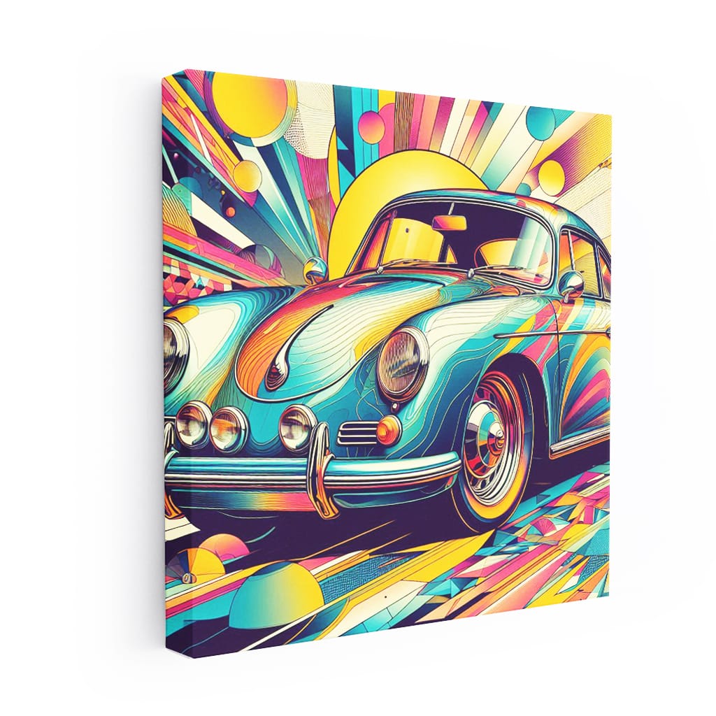 Porsche Old Retro Absctract Wall Art