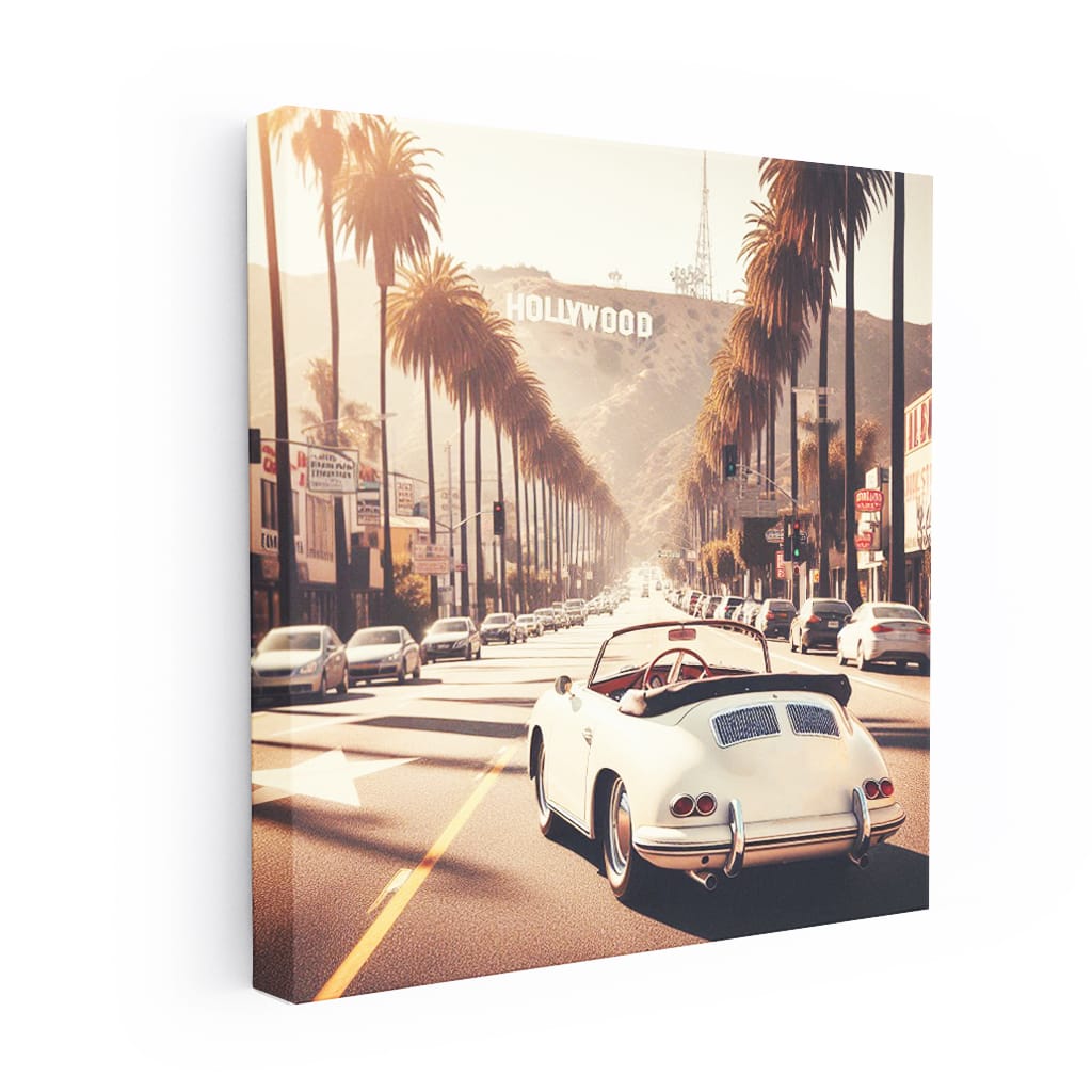 Porsche Old Retro Los Angel Wall Art