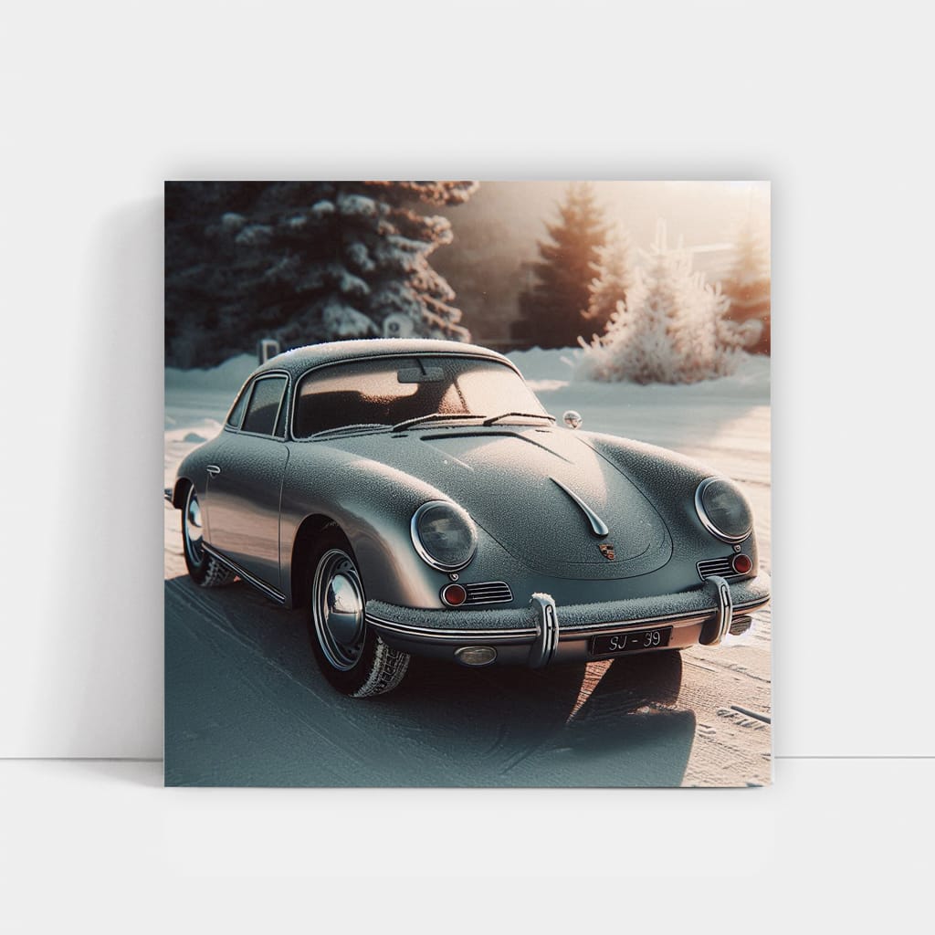 Vintage Porsche in Winter - Classic Elegance on Ice Roads