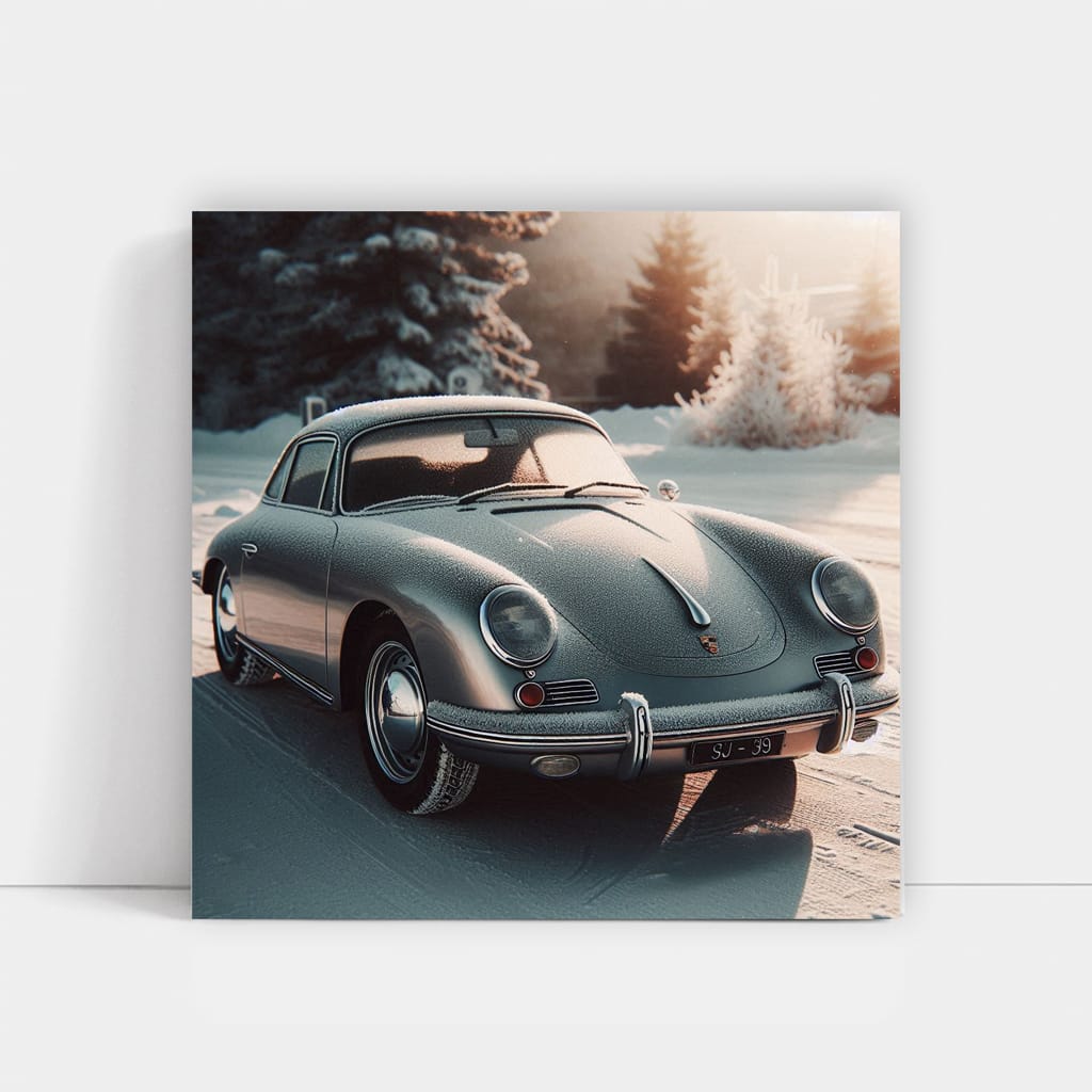 Porsche Old Retro Wint Wall Art