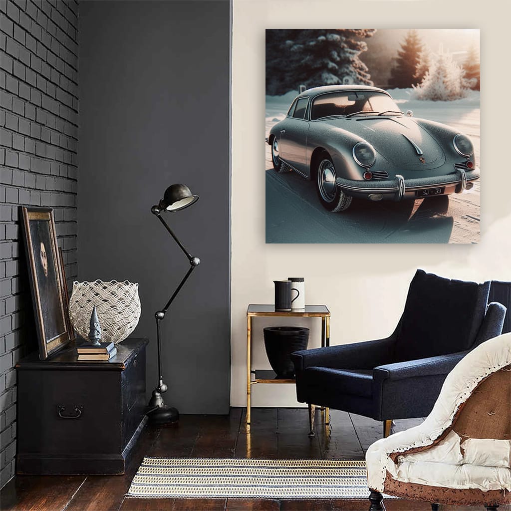 Porsche Old Retro Wint Wall Art