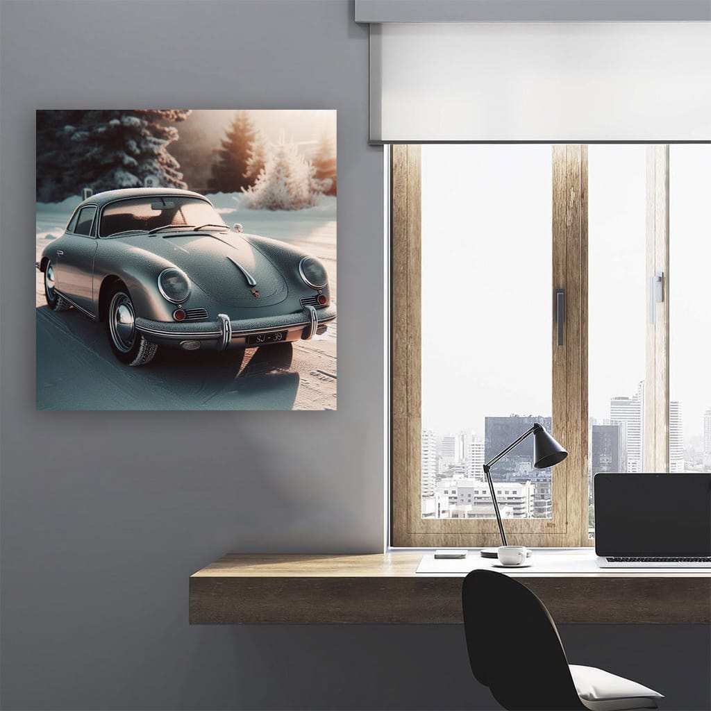 Porsche Old Retro Wint Wall Art