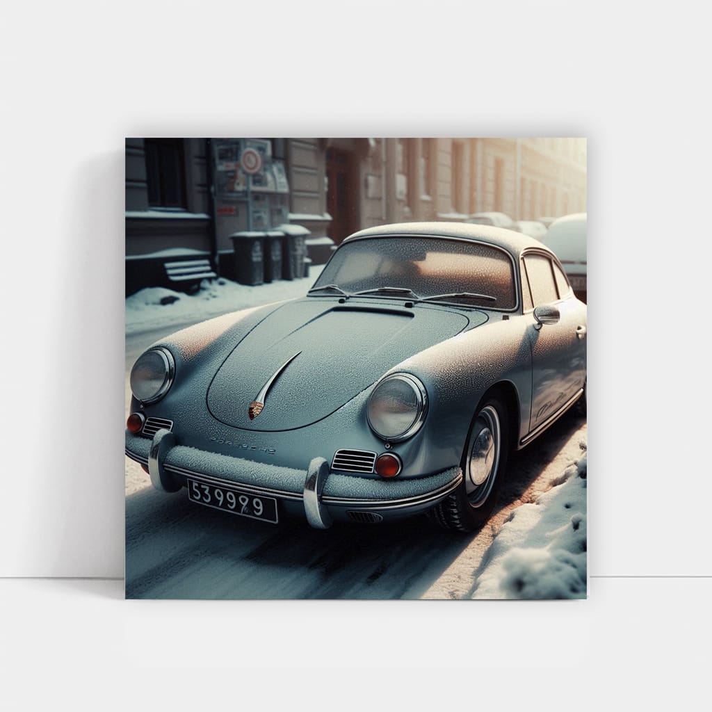 Vintage Porsche in Winter - Classic Elegance on Ice