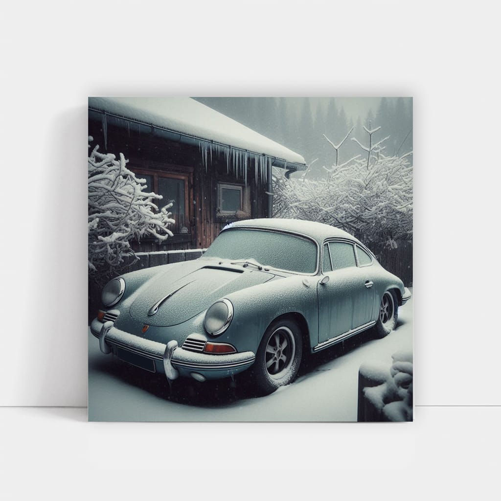 Porsche Old Wint Wall Art