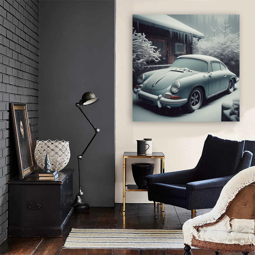 Porsche Old Wint Wall Art