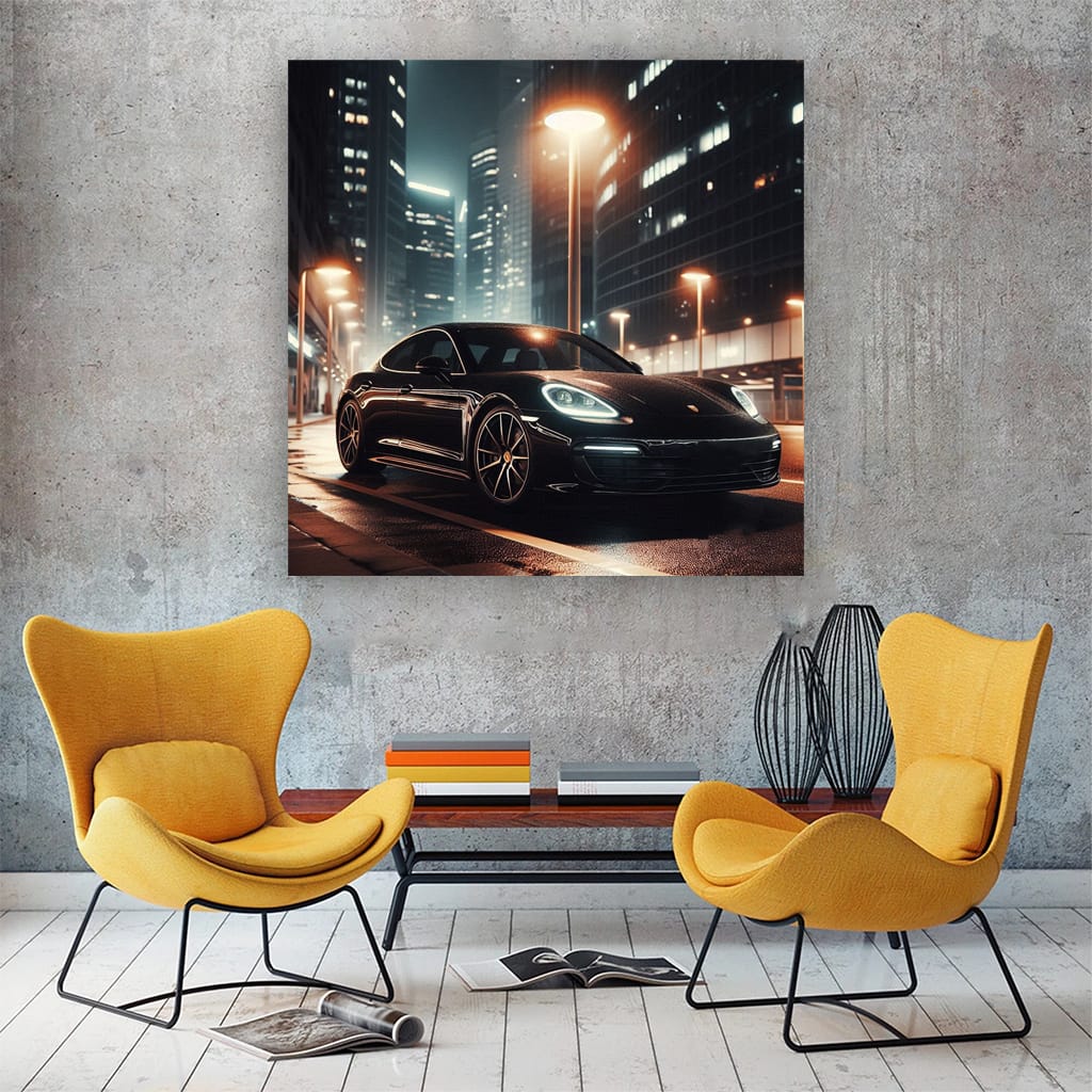 Porsche Panamera Night Wall Art