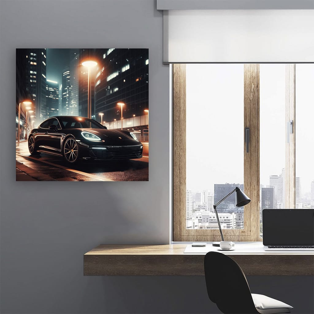 Porsche Panamera at Night - Sleek and Powerful Elegance