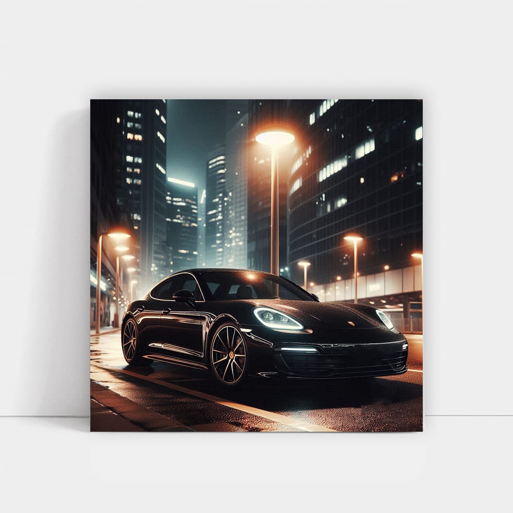 Porsche Panamera at Night - Sleek and Powerful Elegance