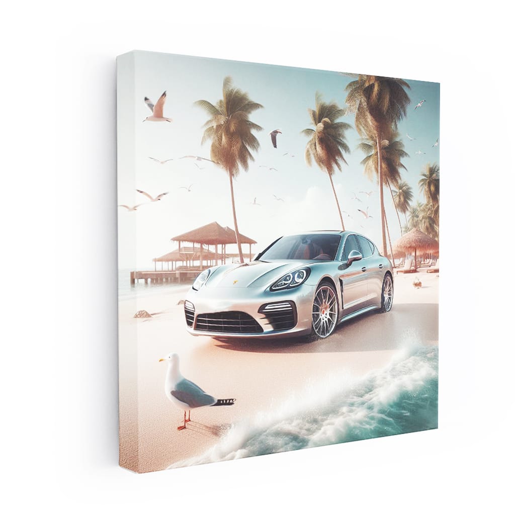 Porsche Panamera On Beach Wall Art