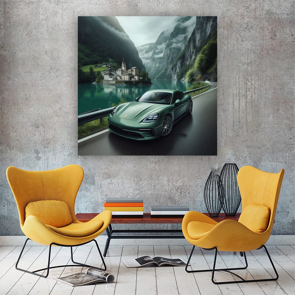 Porsche Panamera River Wall Art