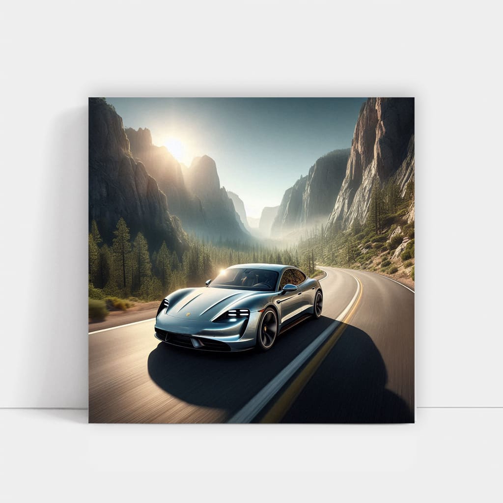 Porsche Taycan Canyon Wall Art