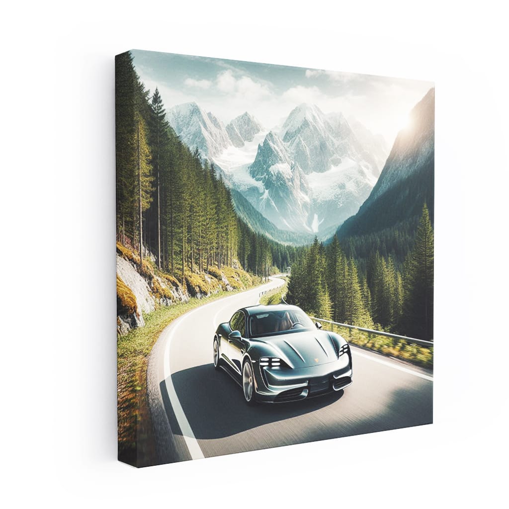 Porsche Taycan Mounta Wall Art