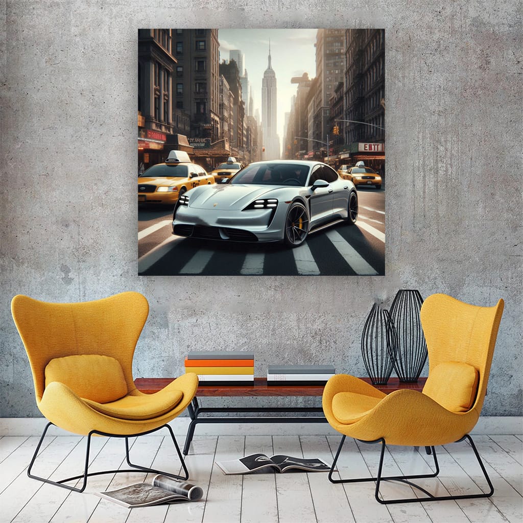 Porsche Taycan New Yo Wall Art