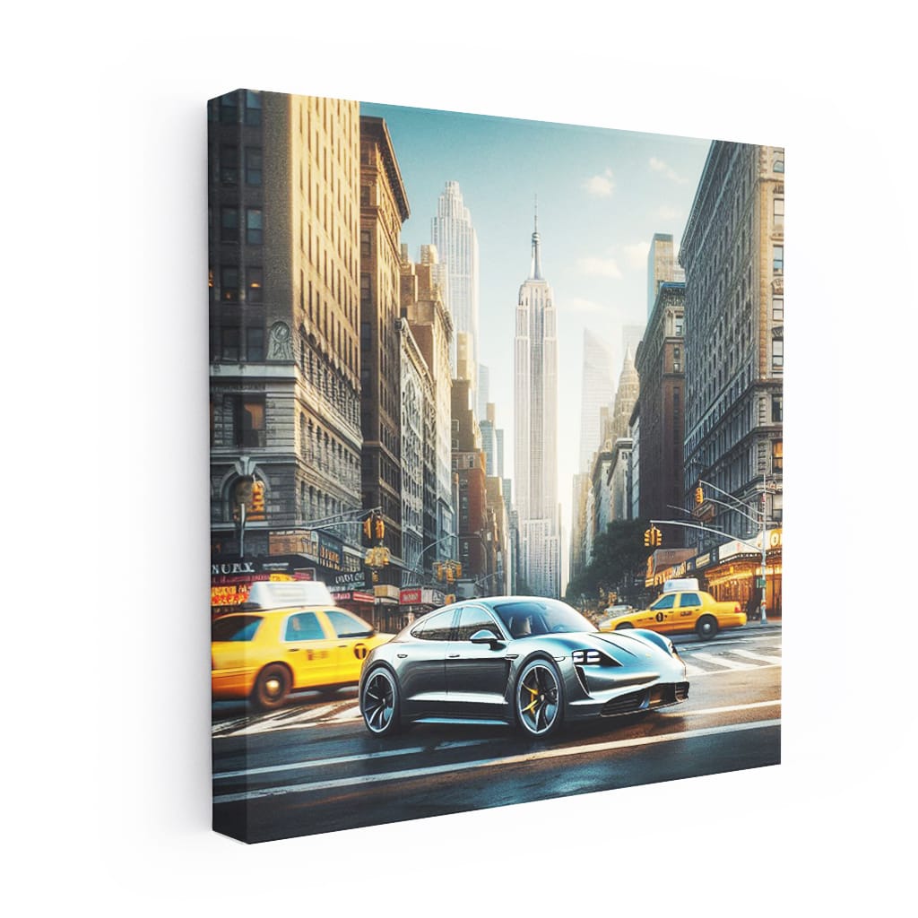 Porsche Taycan New York Wall Art