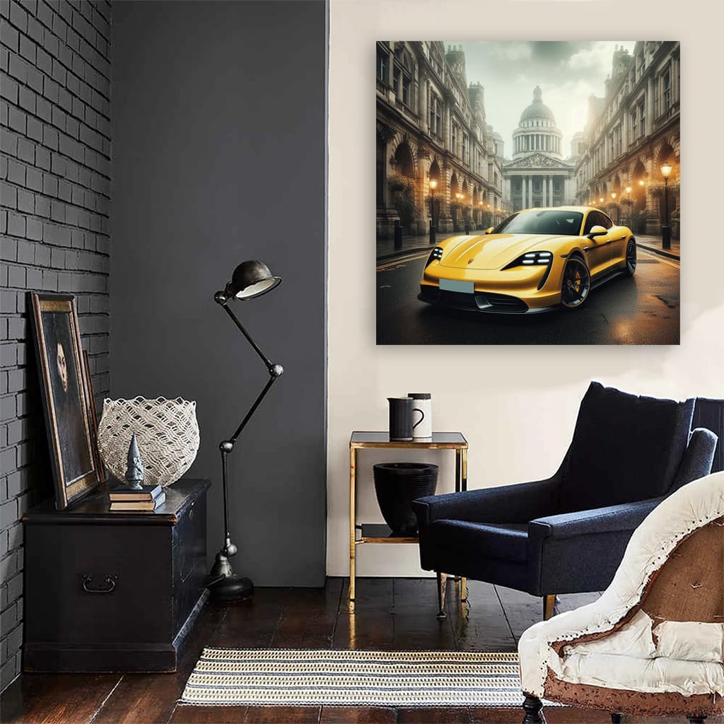 Porsche Taycan Turbo S Lond Wall Art