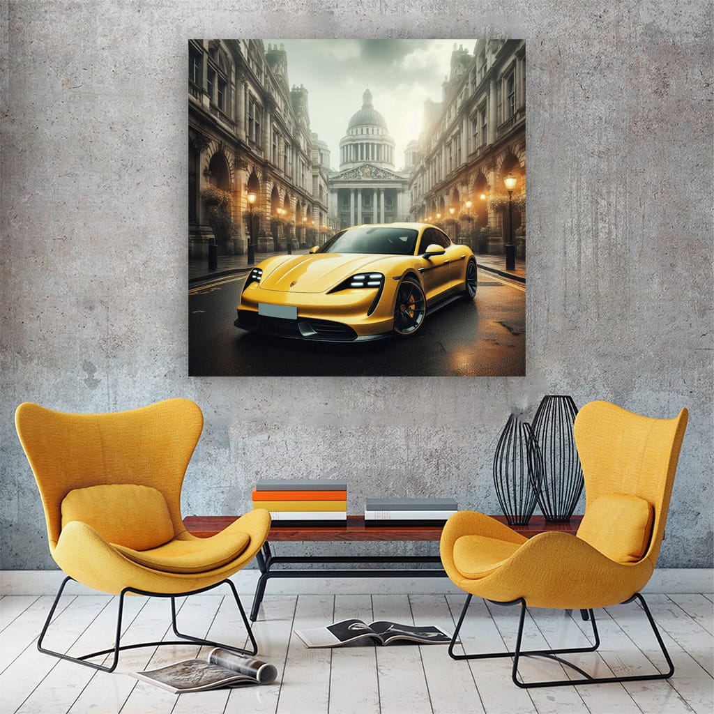 Porsche Taycan Turbo S Lond Wall Art