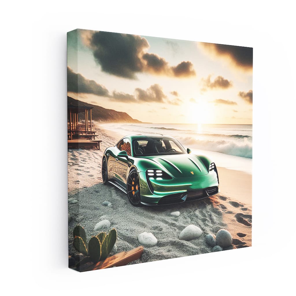 Porsche Taycan Turbo S On Bea Wall Art