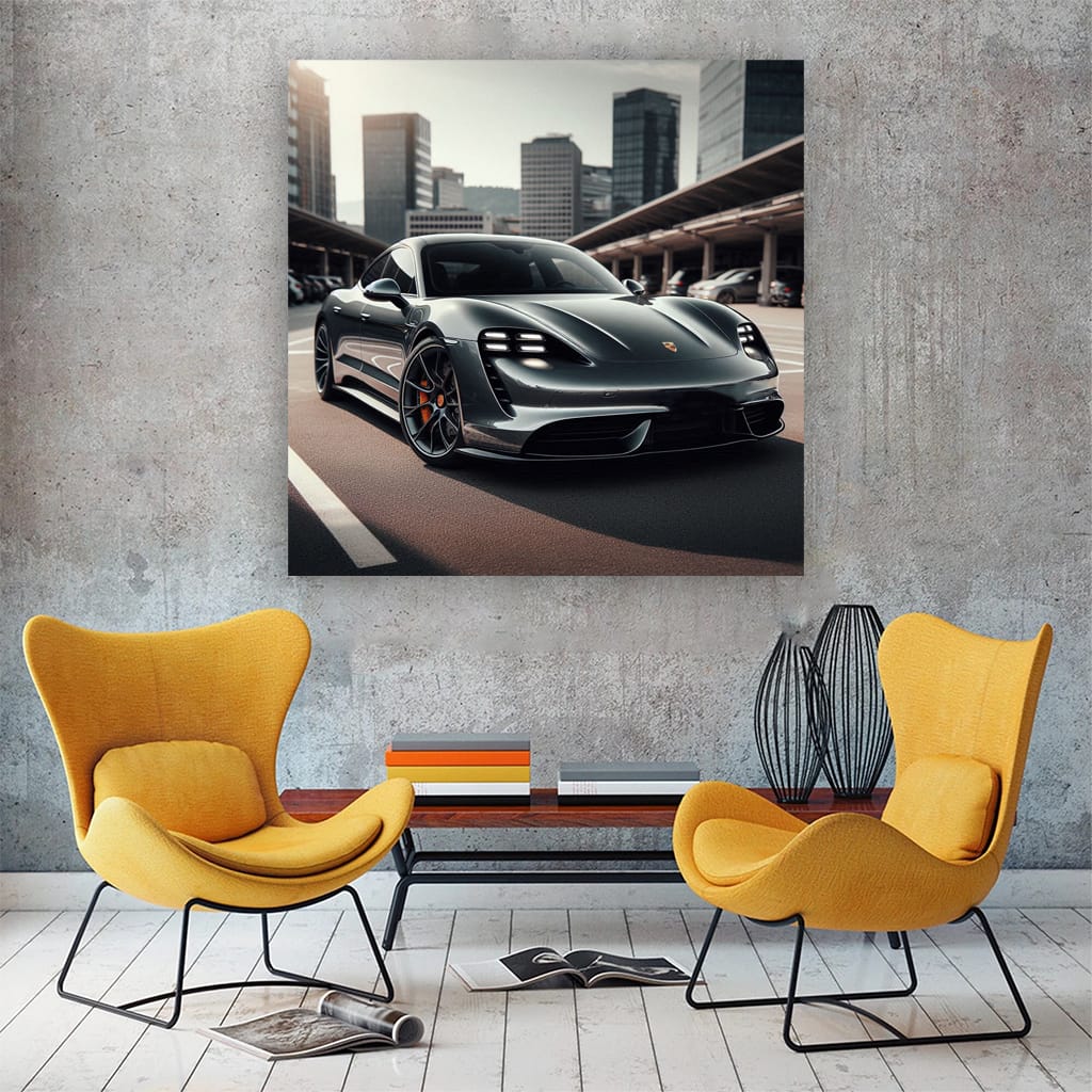 Porsche Taycan Turbo S Parki Wall Art