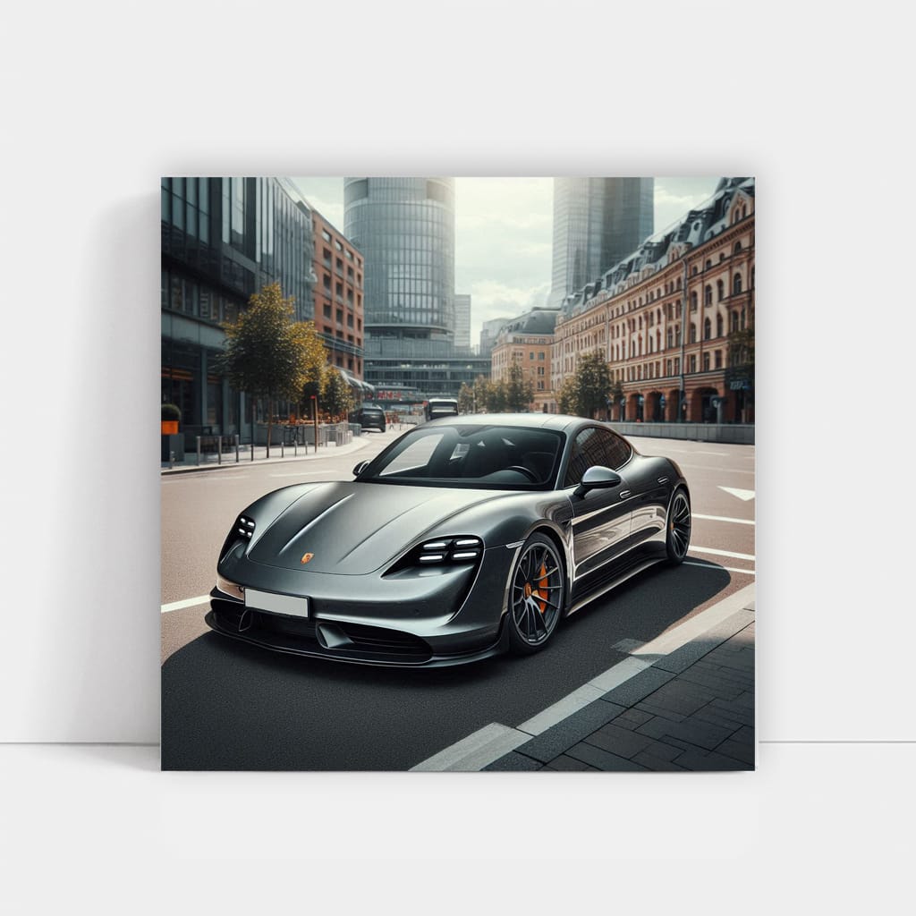Porsche Taycan Turbo S Parked - Power and Elegance