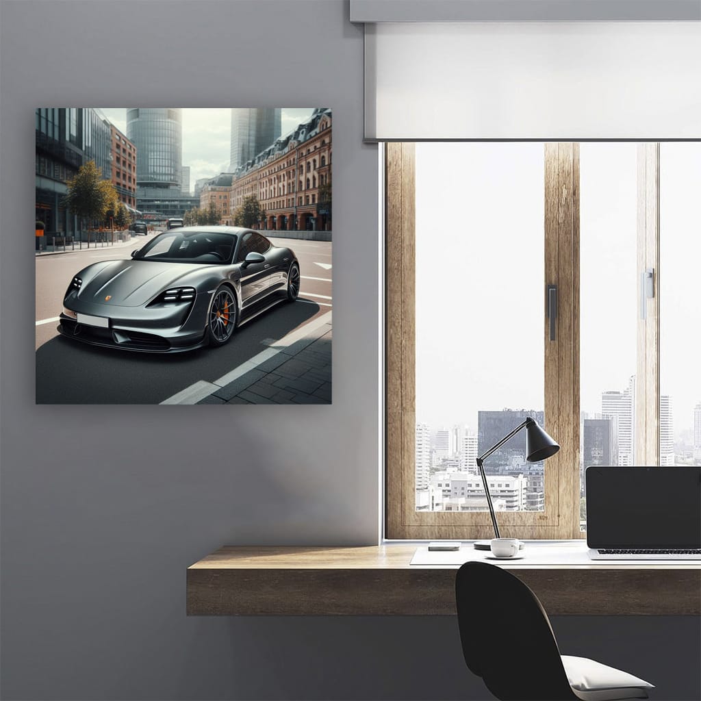 Porsche Taycan Turbo S Parked - Power and Elegance