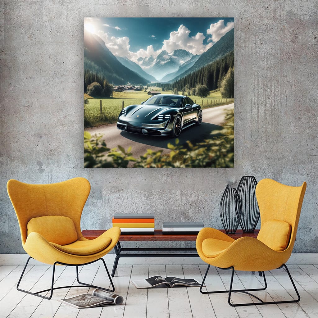 Porsche Taycan Valley Wall Art