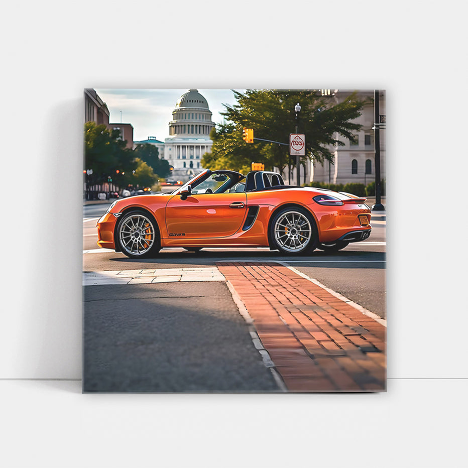 Vibrant Orange Porsche Boxster Spotted in Washington DC - Sporty Elegance