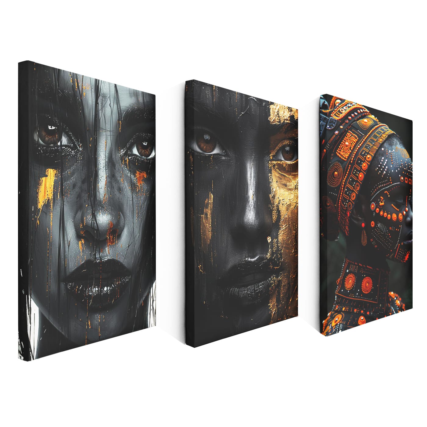 Portrait Of A Dark-skinned Girl Set of 3