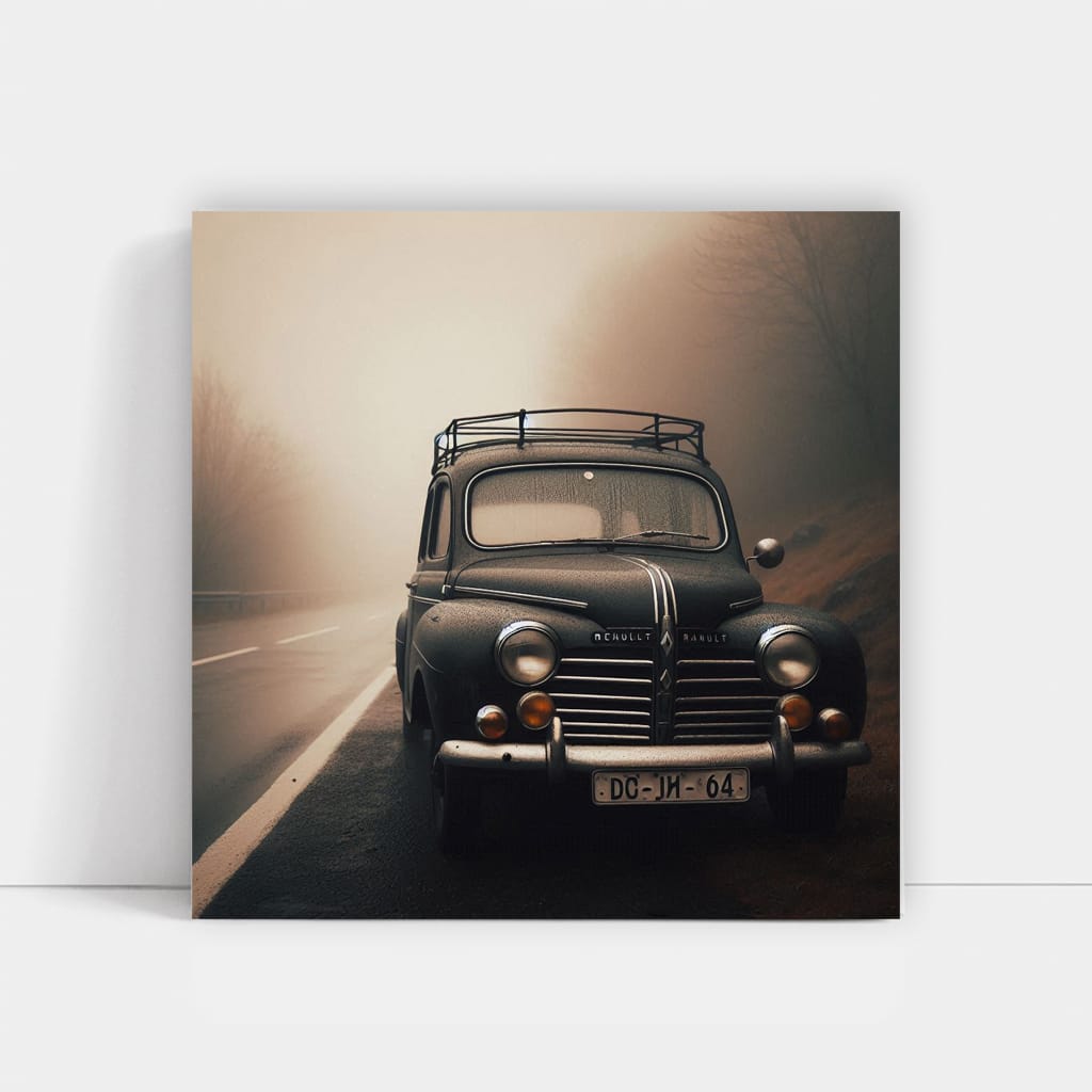 Vintage Renault with Fog Lights - Classic Charm
