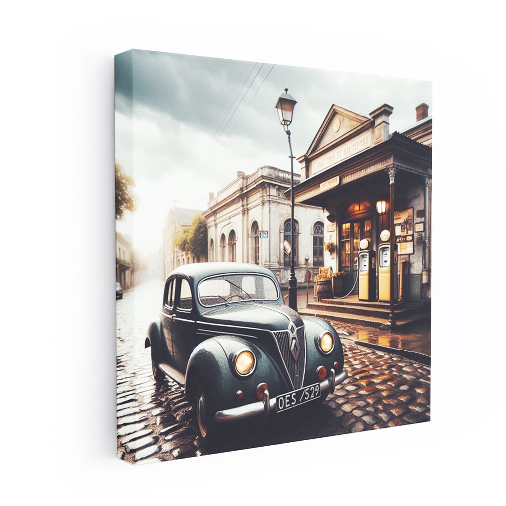 Renault Old Retro Cloudy Weath Wall Art