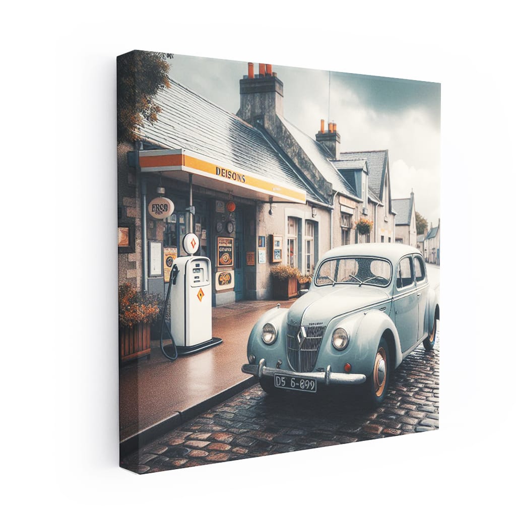 Renault Old Retro Cloudy Weather Wall Art