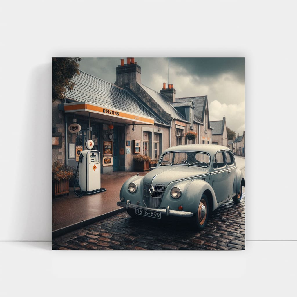 Renault Old Retro Cloudy Weather Wall Art