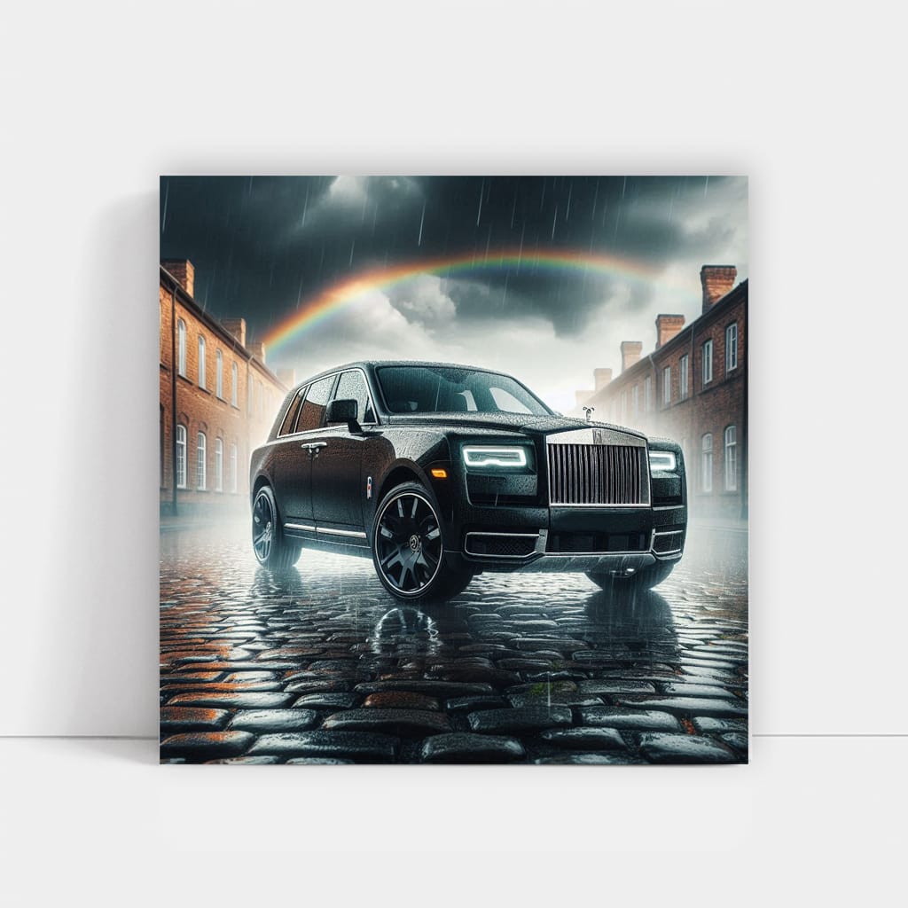 Rollsroyce Cullinan Rainy Weath Wall Art