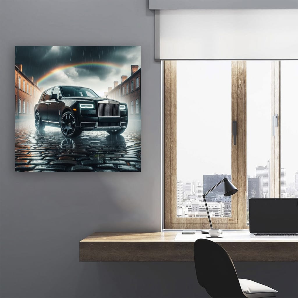 Rollsroyce Cullinan Rainy Weath Wall Art